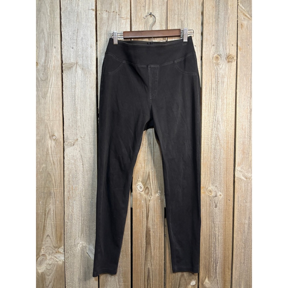 Halara Black High Waisted Denim Look Jeggings Full Length Size M SI8UP